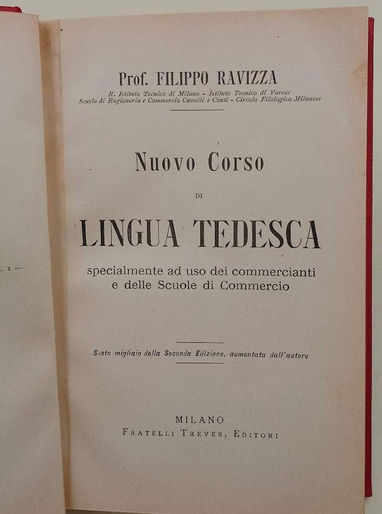 NUOVO CORSO DI LINGUA TEDESCA SPECIALMENTE AD USO DEI COMMERCIANTI …