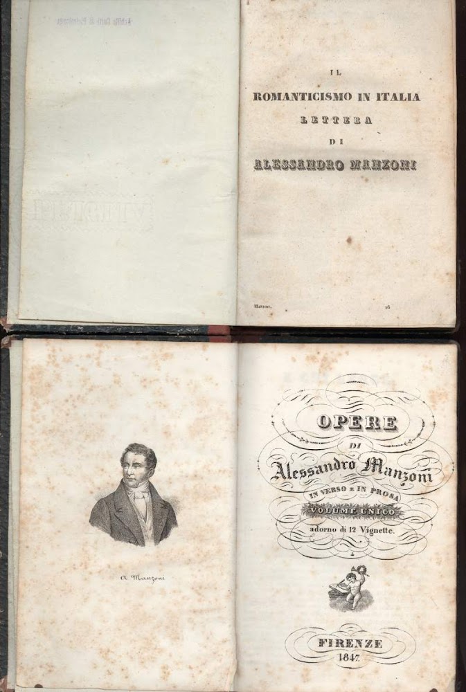 OPERE DI ALESSANDRO MANZONI in verso e in prosa, volume …