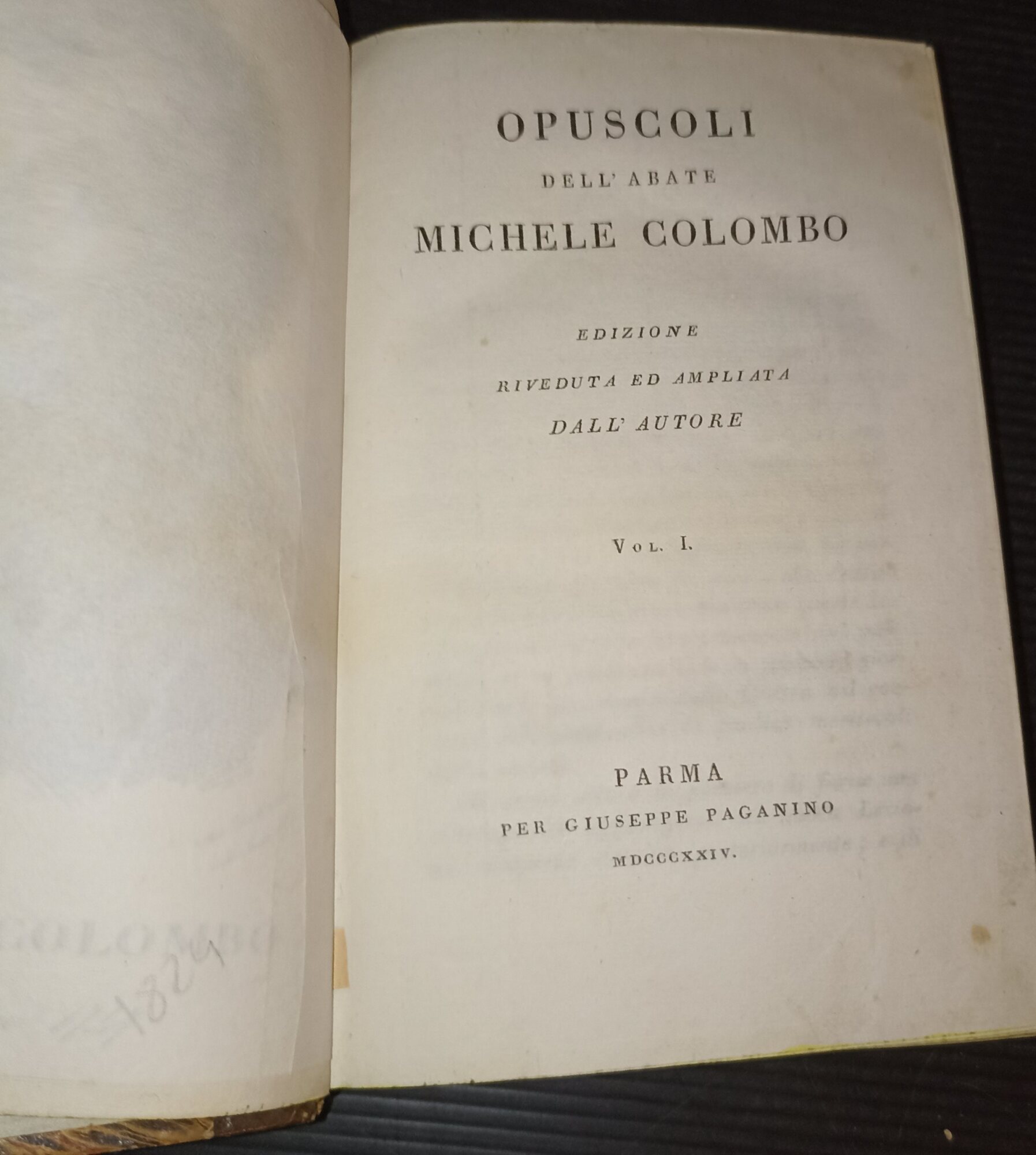 Opuscoli dell'abate Michele Colombo
