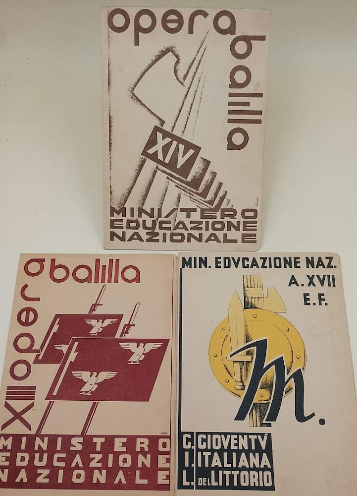 PAGELLE SCOLASTICHE (3) ANNI 1935/1939