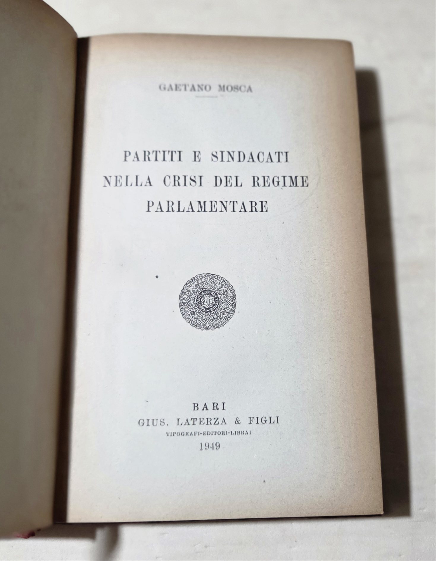 Partiti e sindacati nella crisi del regime parlamentare