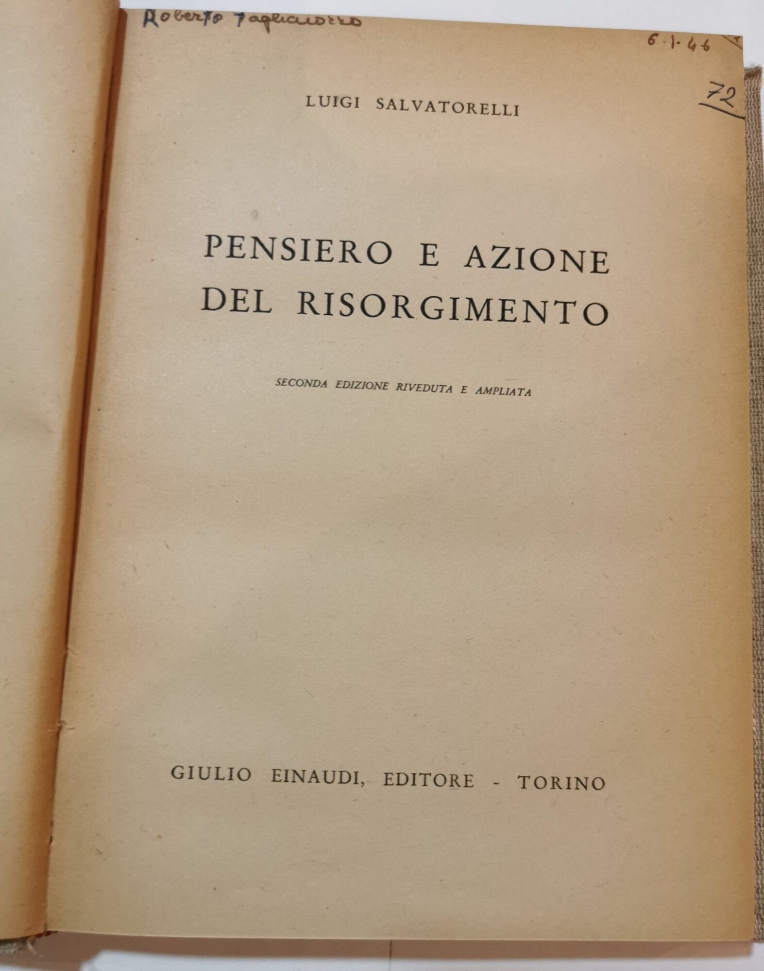 Pensiero e azione del Risorgimento