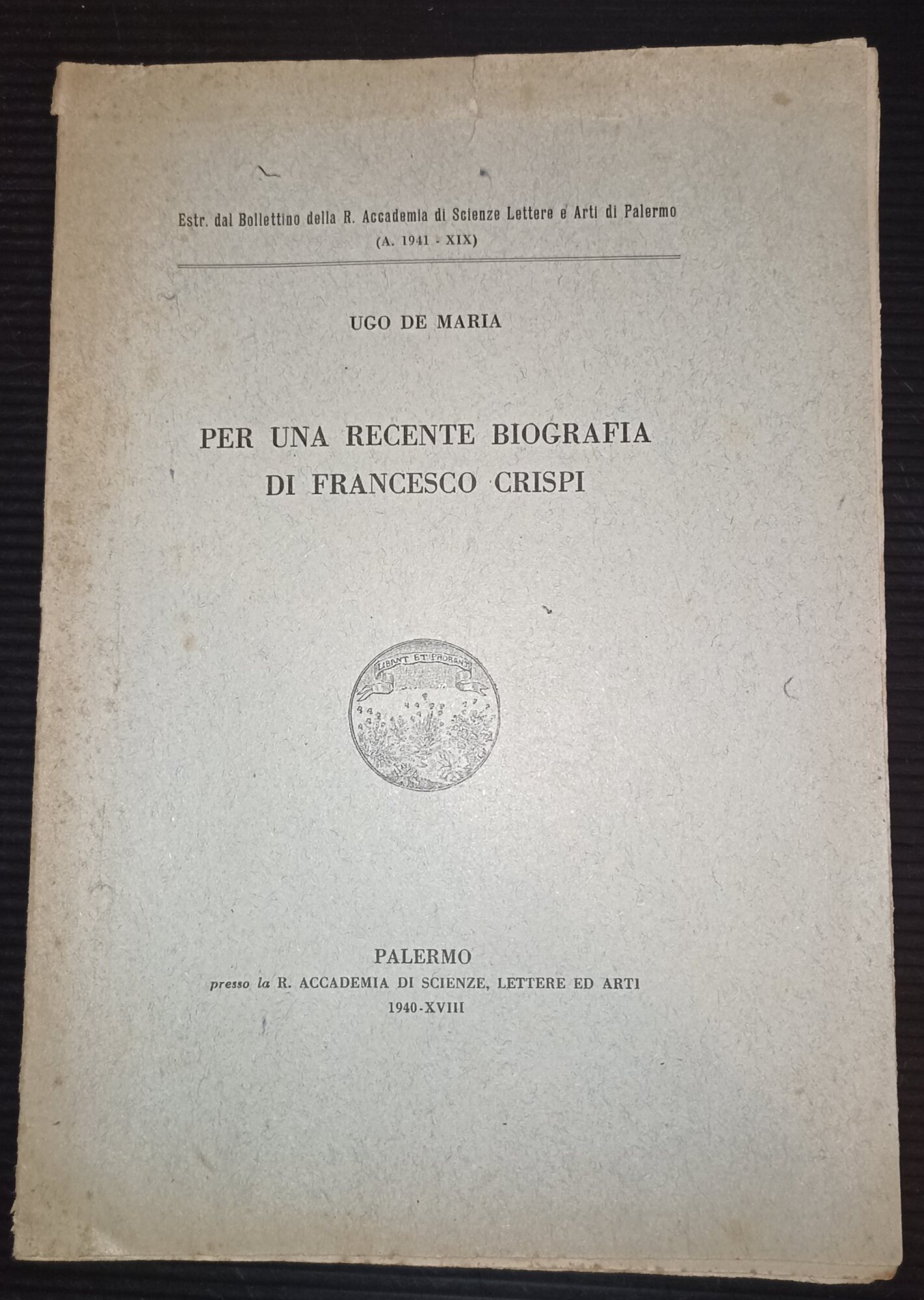 Per una recente biografia di Francesco Crispi