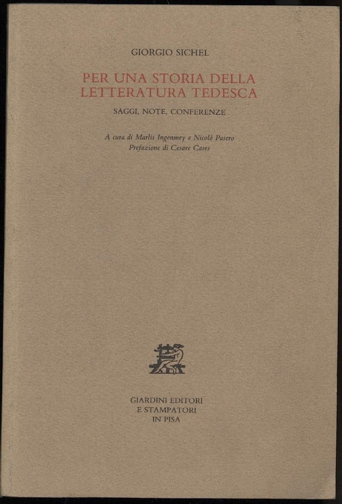 PER UNA STORIA DELLA LETTERATURA TEDESCA - Saggi, note, conferenze …