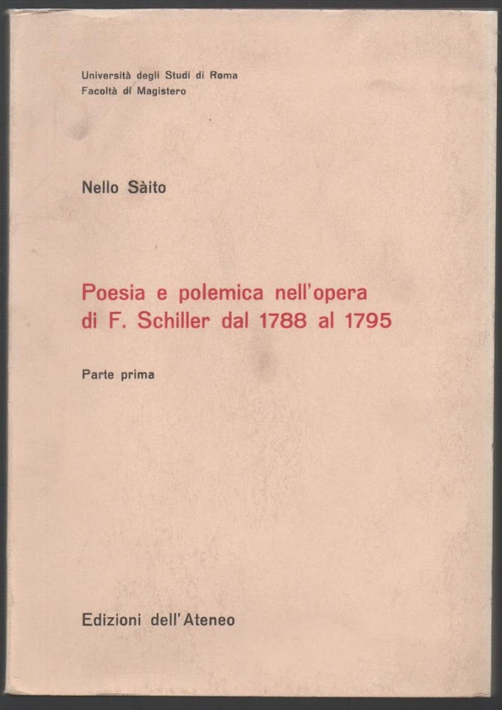 POESIA E POLEMICA NELL'OPERA DI FREDERICH SCHILLER DAL 1788 AL …