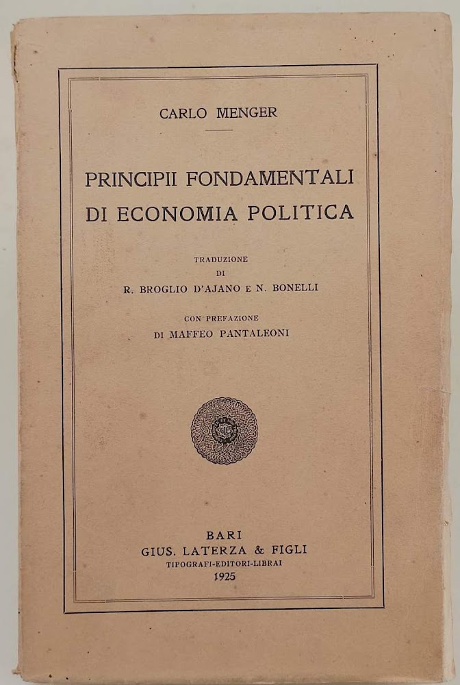 PRINCIPI FONDAMENTALI DI ECONOMIA POLITICA( 1925)