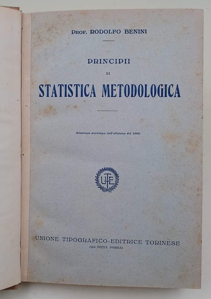 PRINCIPII DI STATISTICA METODOLOGICA( 1924)