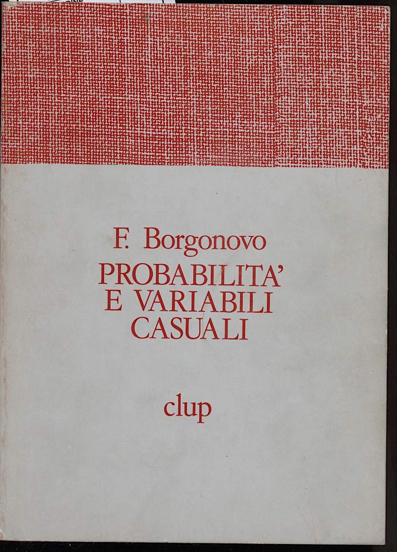 PROBABILITA E VARIABILI CASUALI