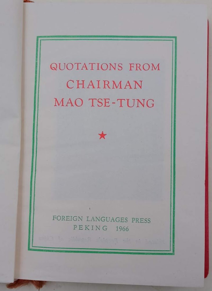 QUOTATIONS FROM CHAIRMAN MAO TSE-TUNG( 1966)