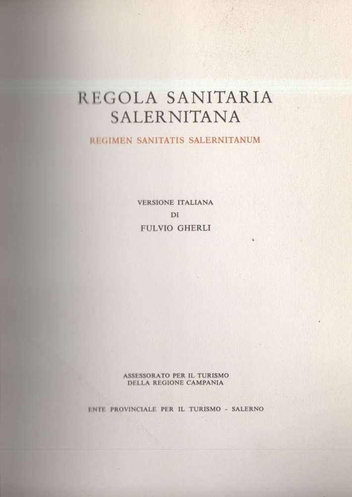 REGOLA SANITARIA SALERNITANA (s.d.)