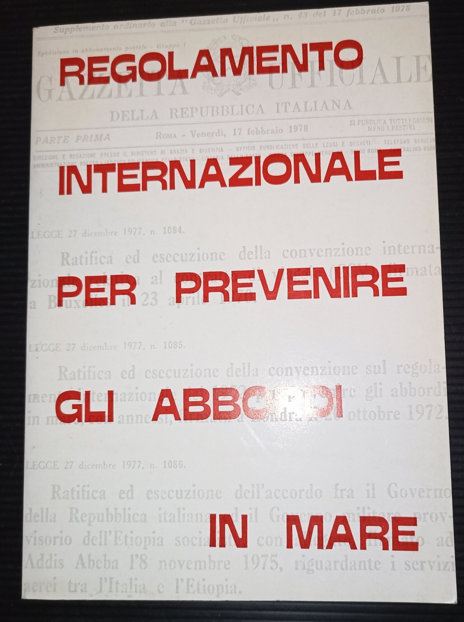 Regolamento internazionale per prevenire gli abbordi in mare