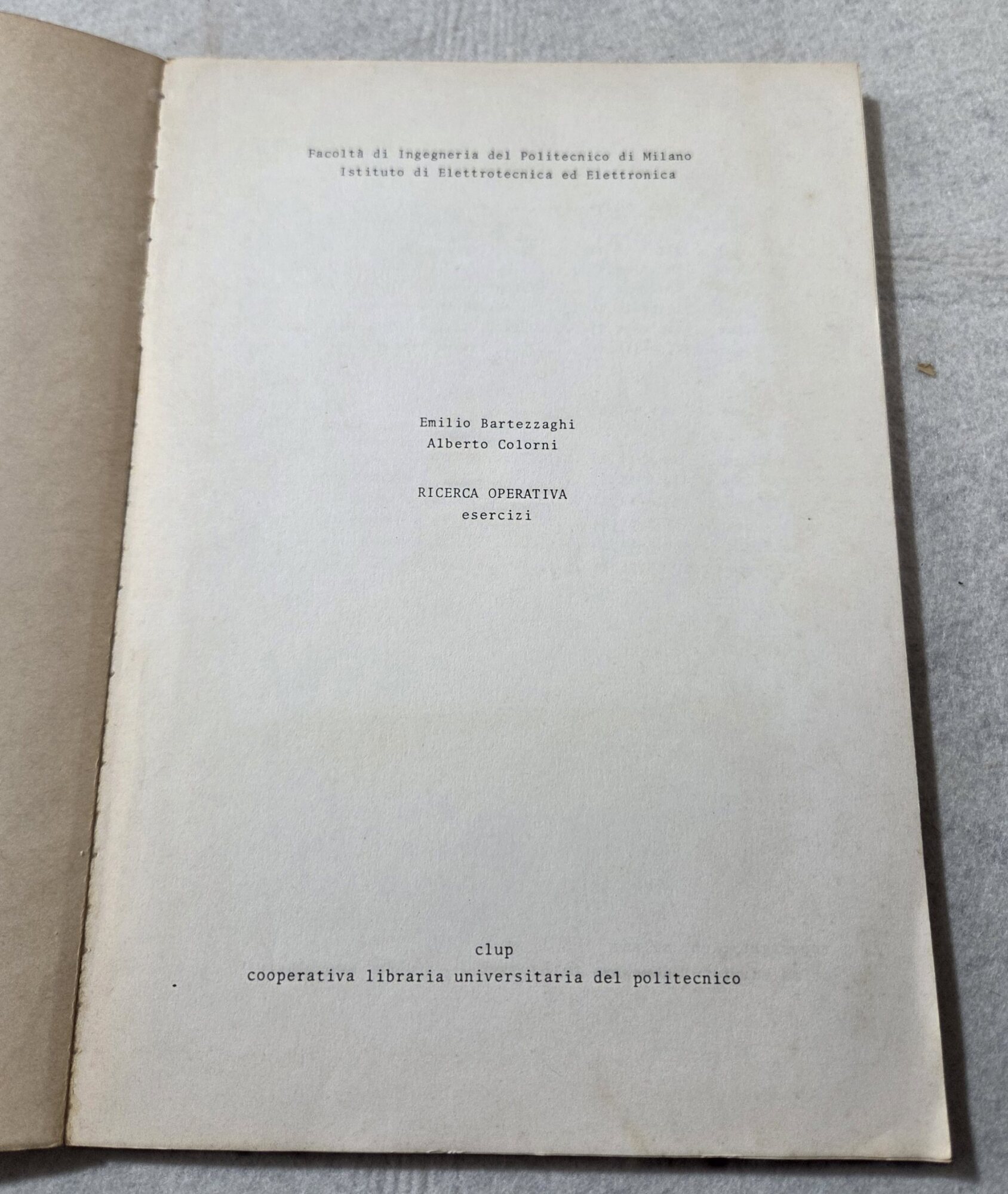 Ricerca operativa ( esercizi )