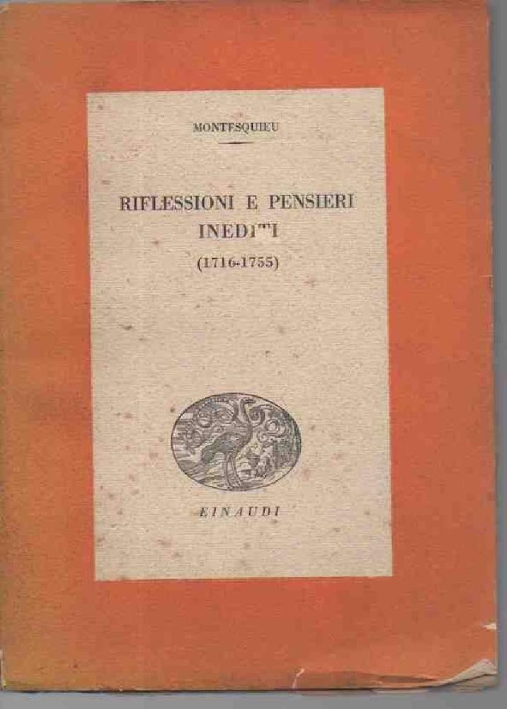 RIFLESSIONI E PENSIERI INEDITI-(1716-1755)