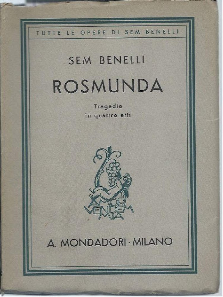 ROSMUNDA - Tragedia in quattro atti