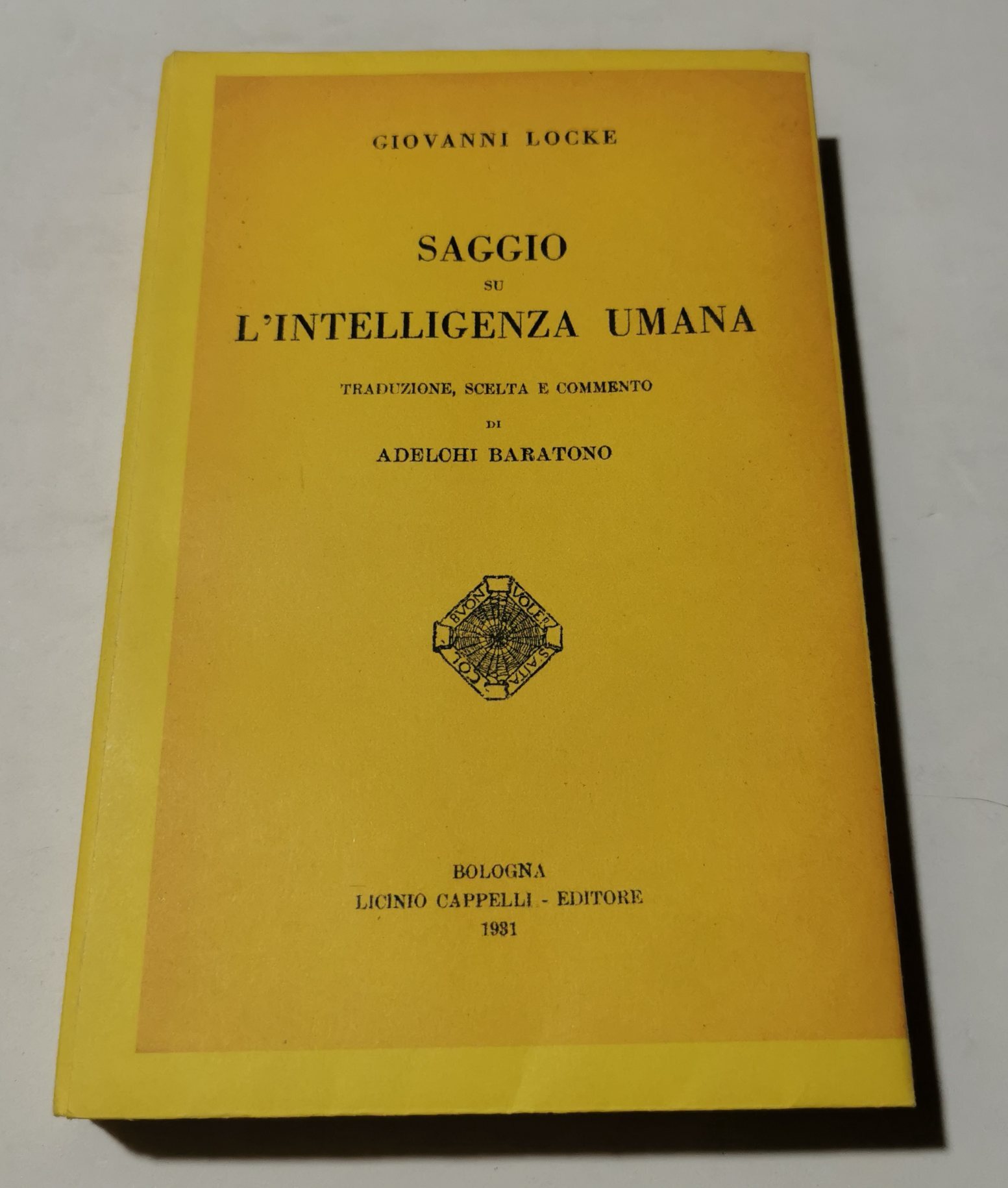 Saggio su l'intelligenza umana