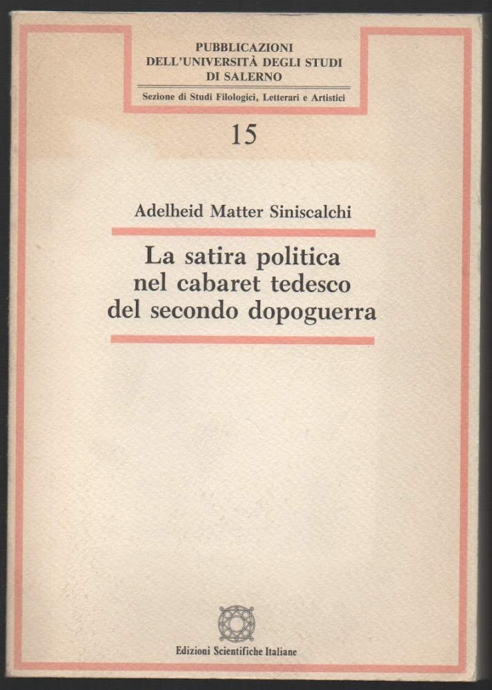 SATIRA POLITICA NEL CABARET TEDESCO DEL SECONDO DOPOGUERRA (1990)