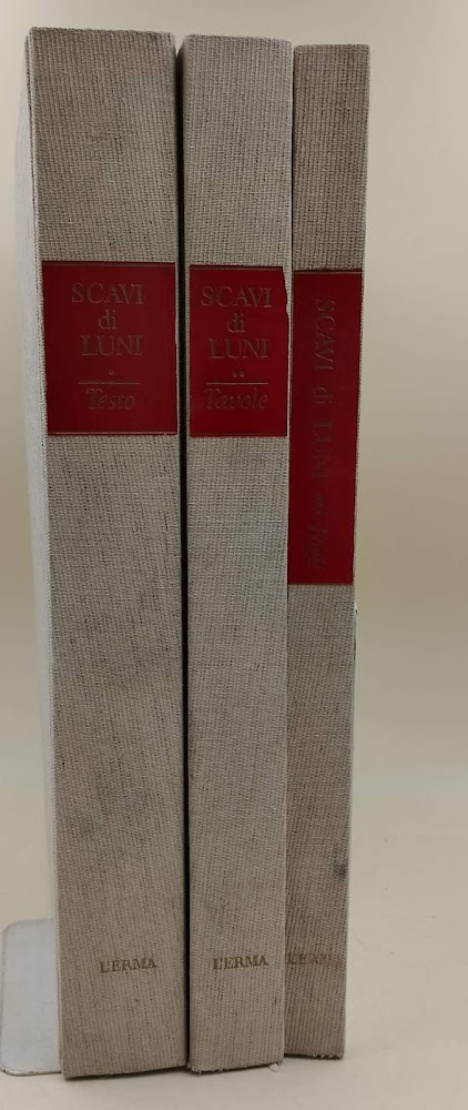 SCAVI DI LUNI-RELAZIONE PRELIMINARE DELLE CAMPAGNE DI SCAVO-1970-1971- 3 VOLL.(1973)