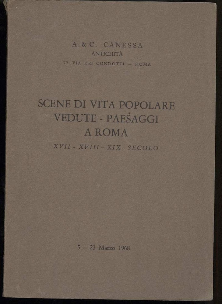 SCENE DI VITA POPOLARE VEDUTE PAESAGGI A ROMA SEC. XVII-XIX …