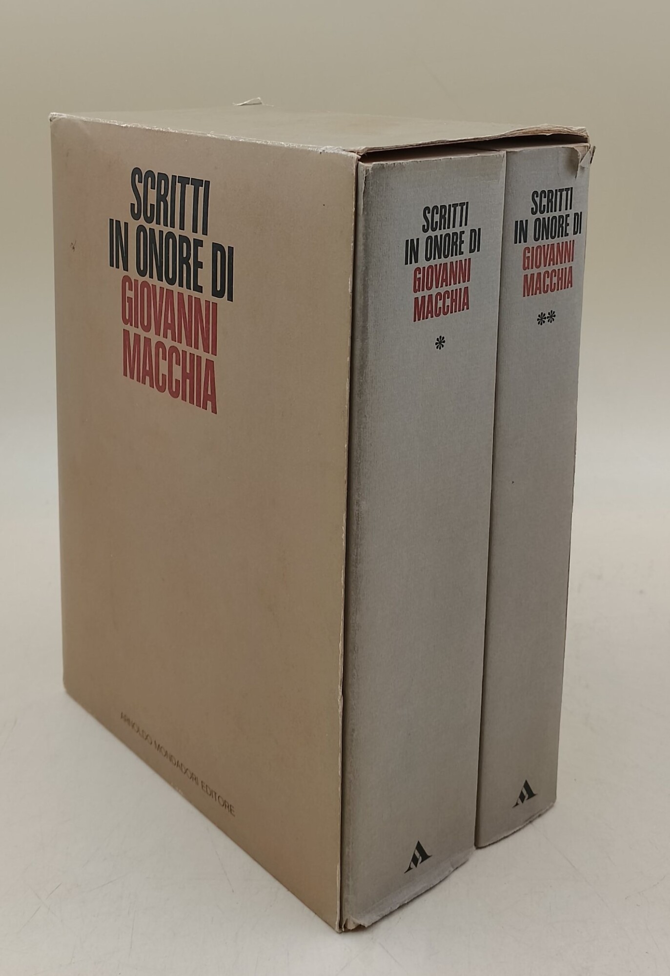 Scritti in onore di Giovanni Macchia-2 voll.