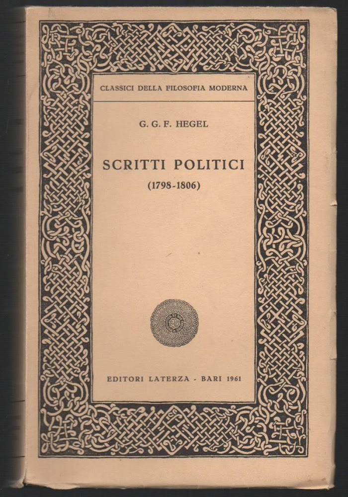 SCRITTI POLITICI (1798-1806) (1961)