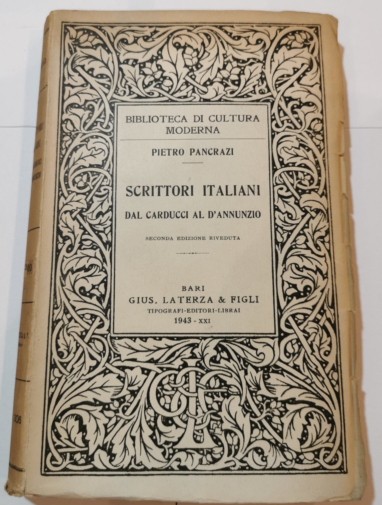 Scrittori italiani dal Carducci al D'Annunzio