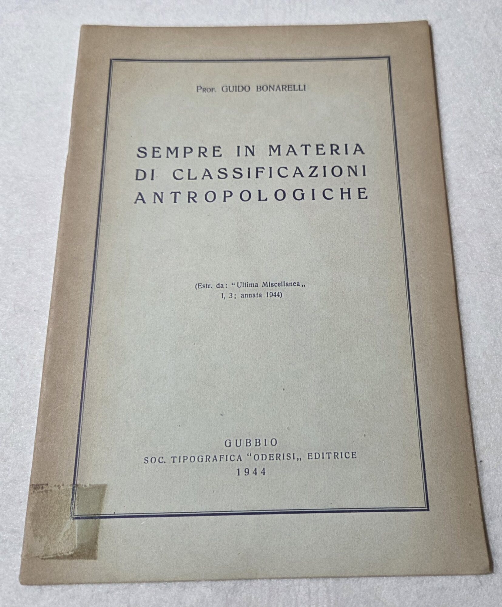 Sempre in materia di classificazioni antropologiche