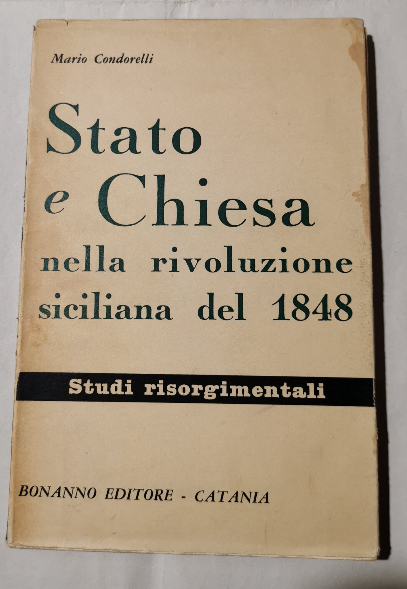 Stato e chiesa nella rivoluzione siciliana del 1848