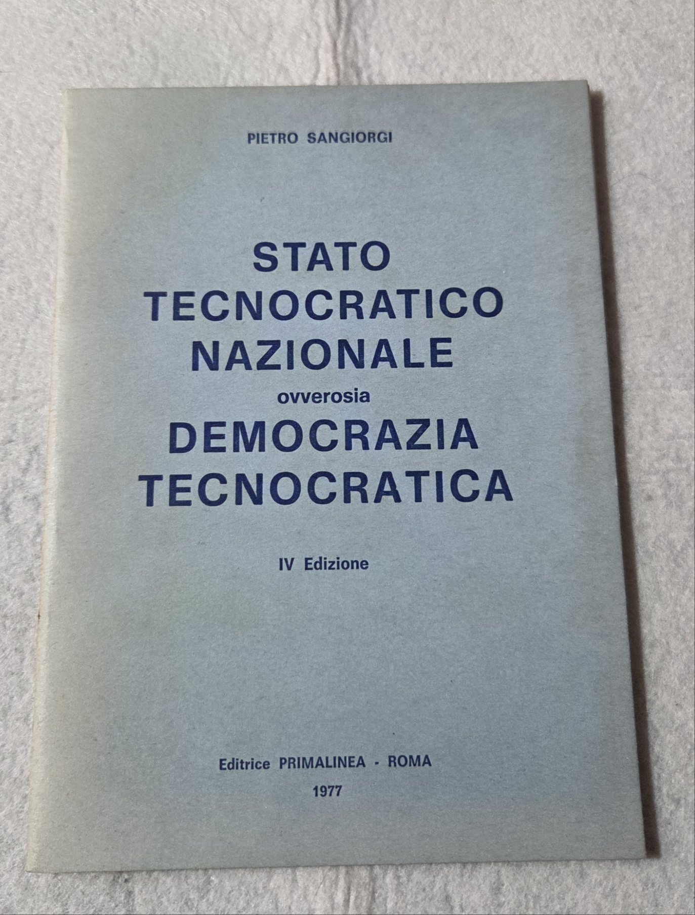 Stato Tecnocratico Nazionale ovverosia Democrazia Tecnocratica