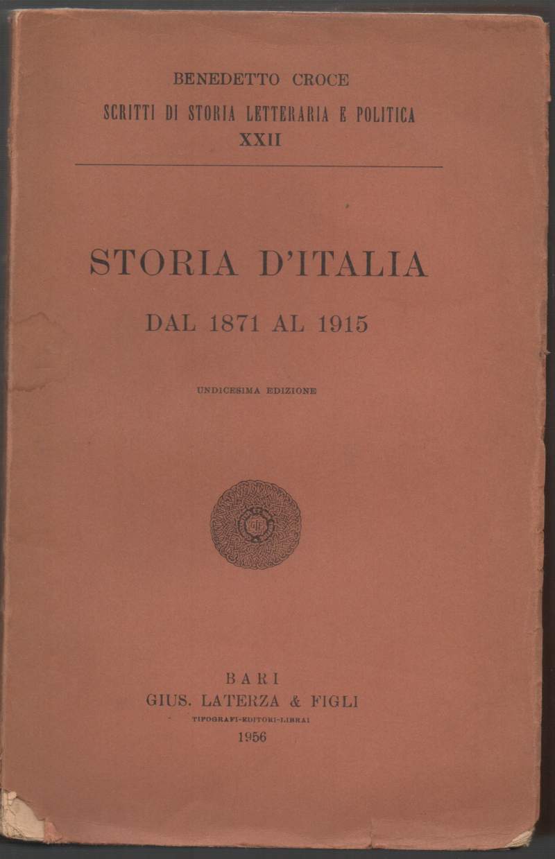 STORIA D'ITALIA DAL 1871 AL 1915 (1956)