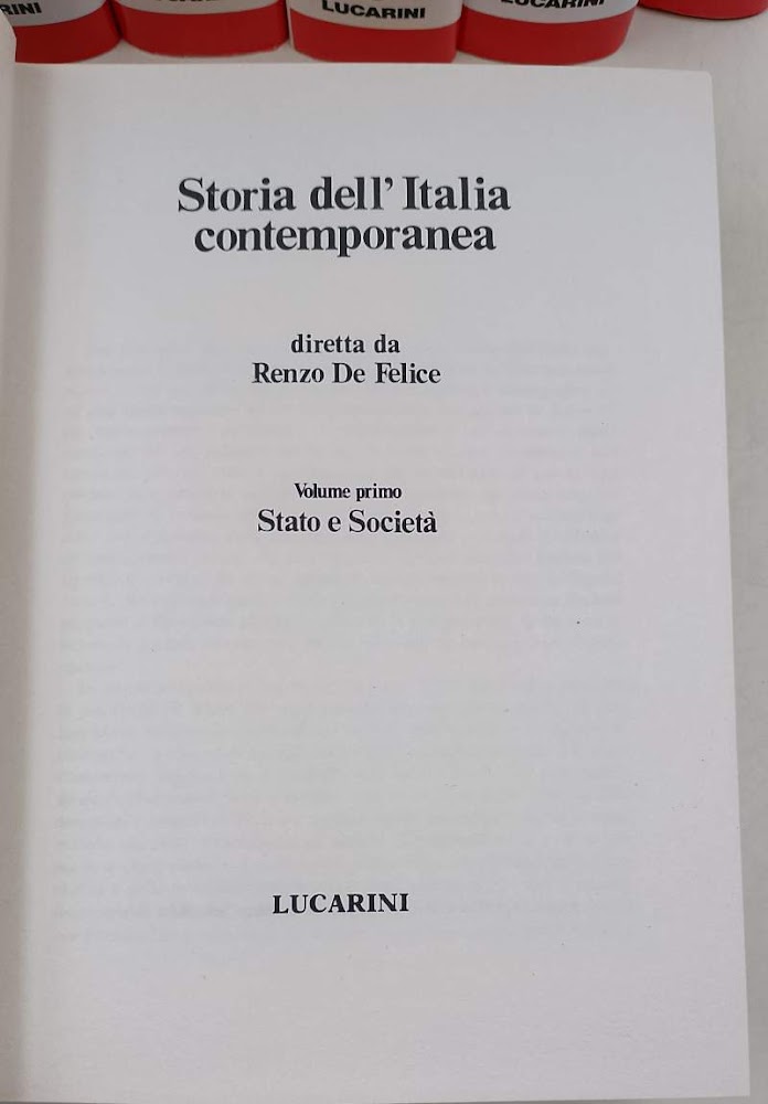 STORIA DELL'ITALIA CONTEMPORANEA- 7 VOLL( 1984/1986))