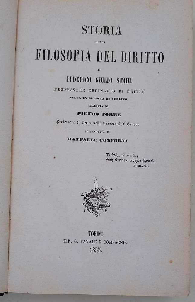 STORIA DELLA FILOSOFIA DEL DIRITTO(1855)