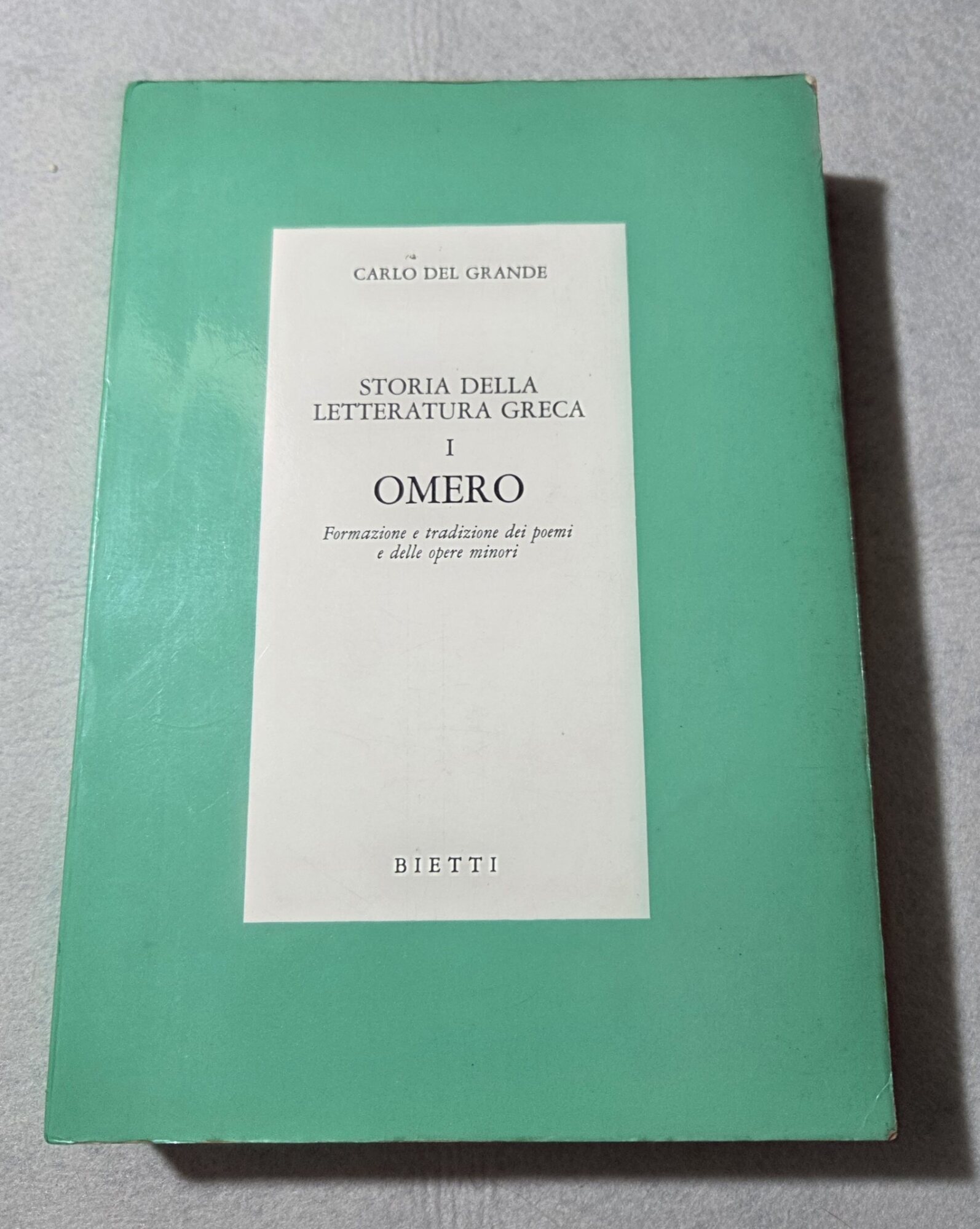 Storia della letteratura greca: I' - Omero