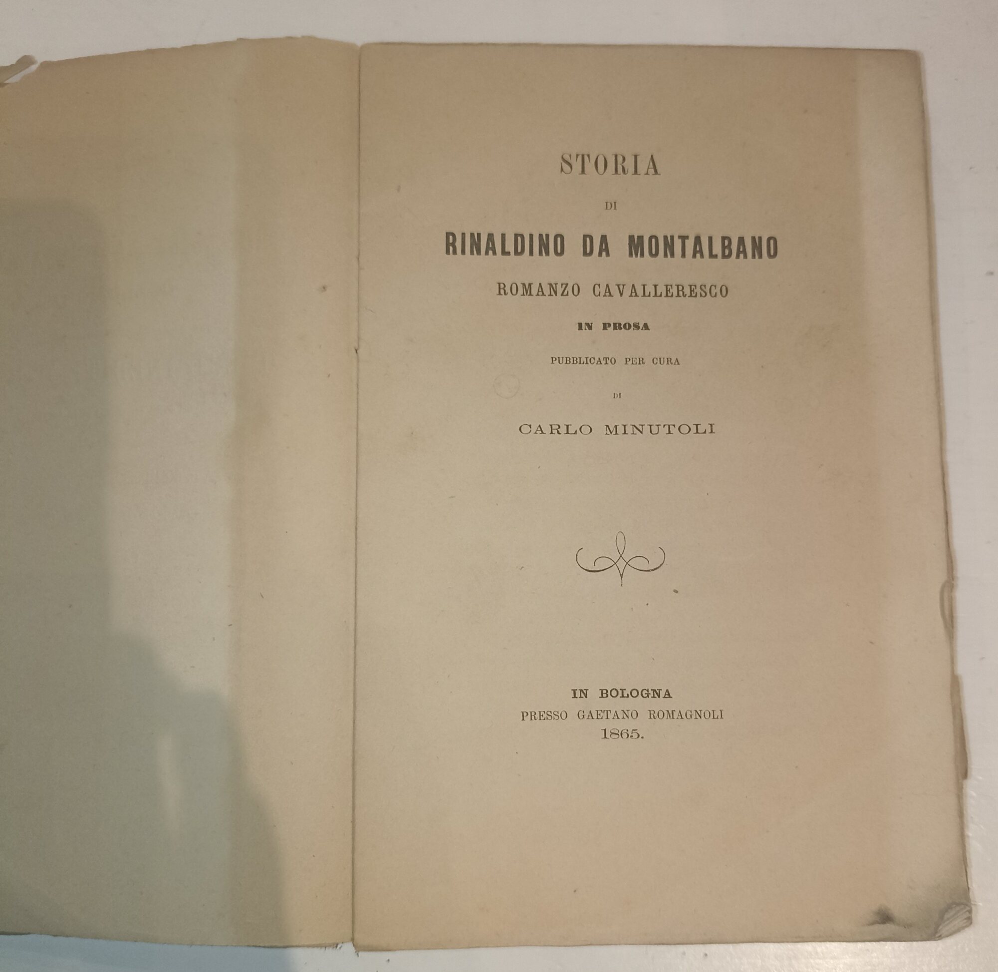 Storia di Rinaldino da Montalbano romanzo cavalleresco - Collezione di …