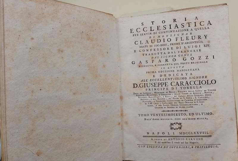 STORIA ECCLESIASTICA PER SERVIR DI CONTINUAZIONE A QUELLA DI MONSIGNOR …