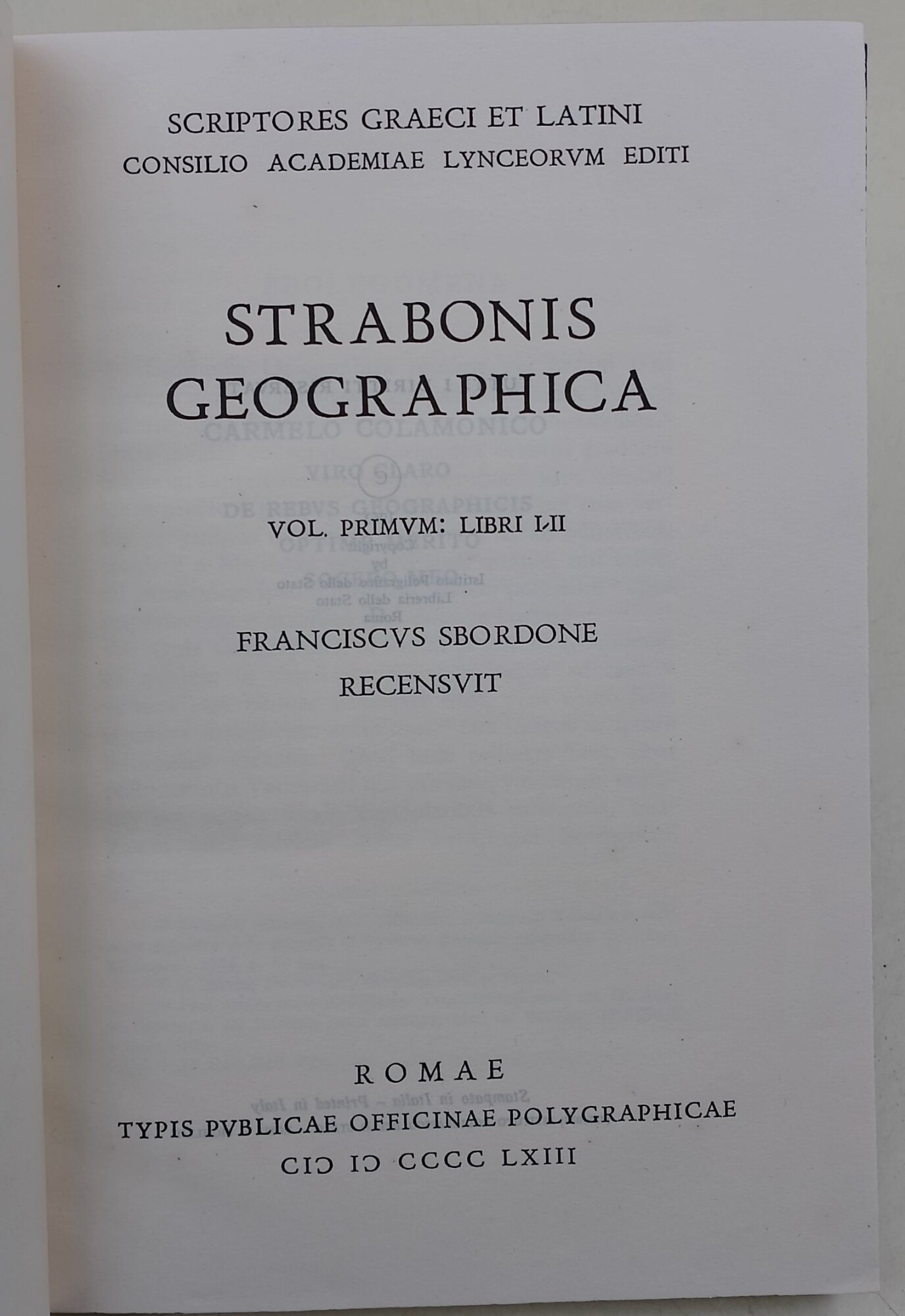 Strabonis Geographica- Libro I/II