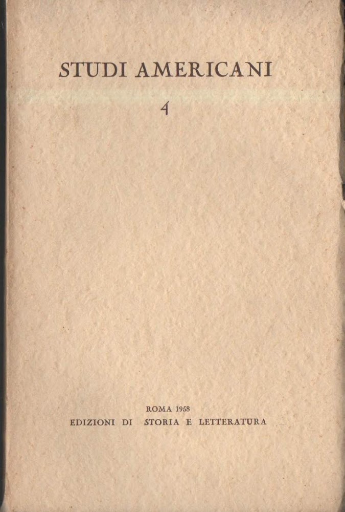 STUDI AMERICANI. N. 4 (1958)