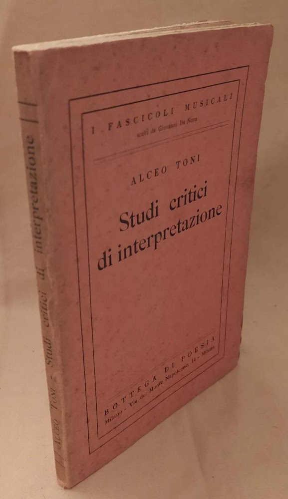 STUDI CRITICI DI INTERPRETAZIONE (1925)