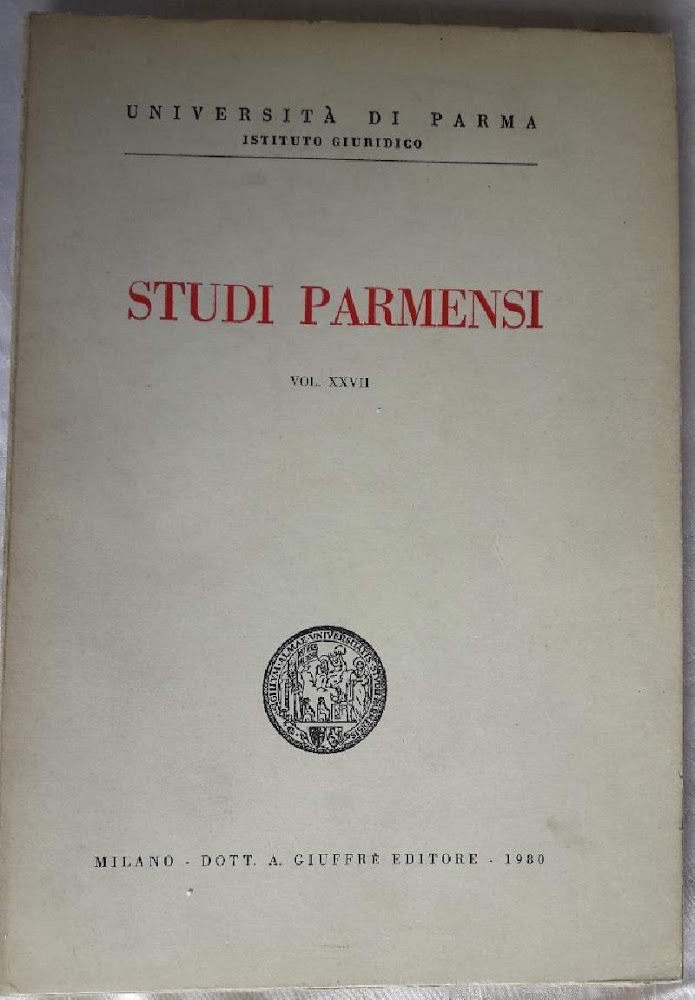 STUDI PARMENSI- voll. XXVII( 1980)
