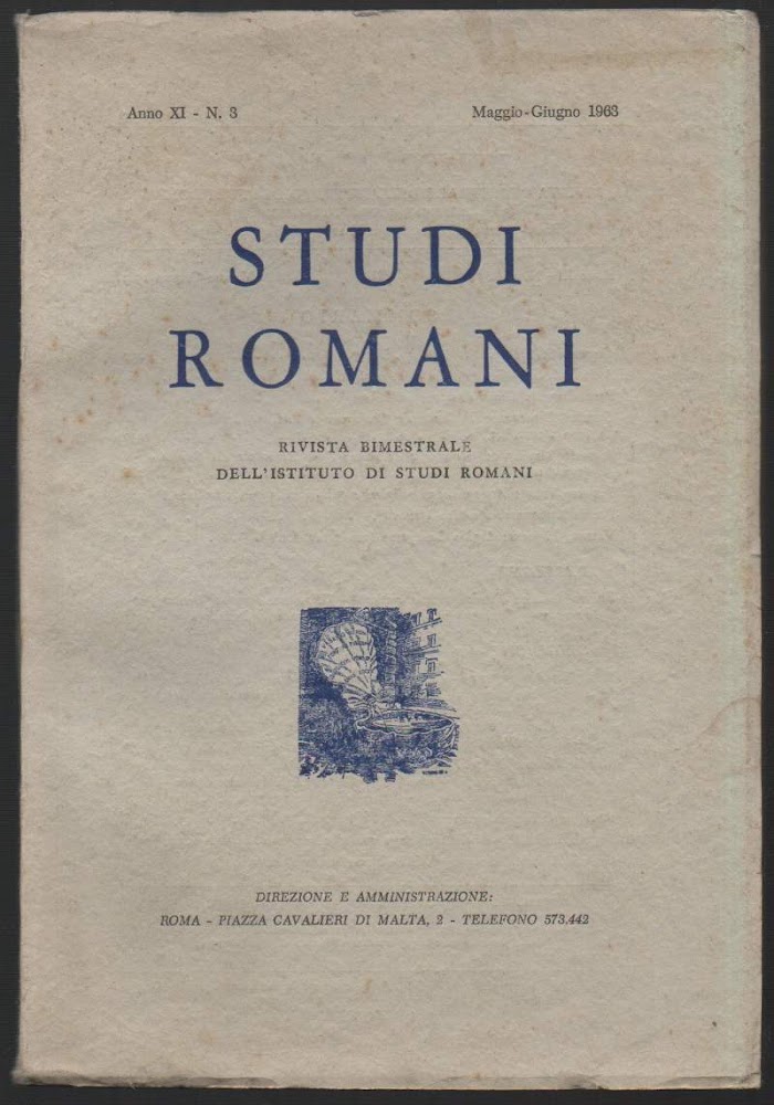 STUDI ROMANI - RIVISTA TRIMESTRALE DELL'ISTITUTO DI STUDI ROMANI (1963)