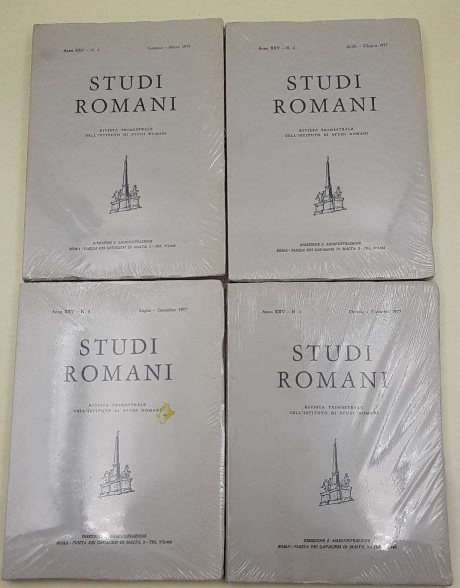 Studi Romani - Rivista trimestrale dell'Istituto di Studi Romani . …