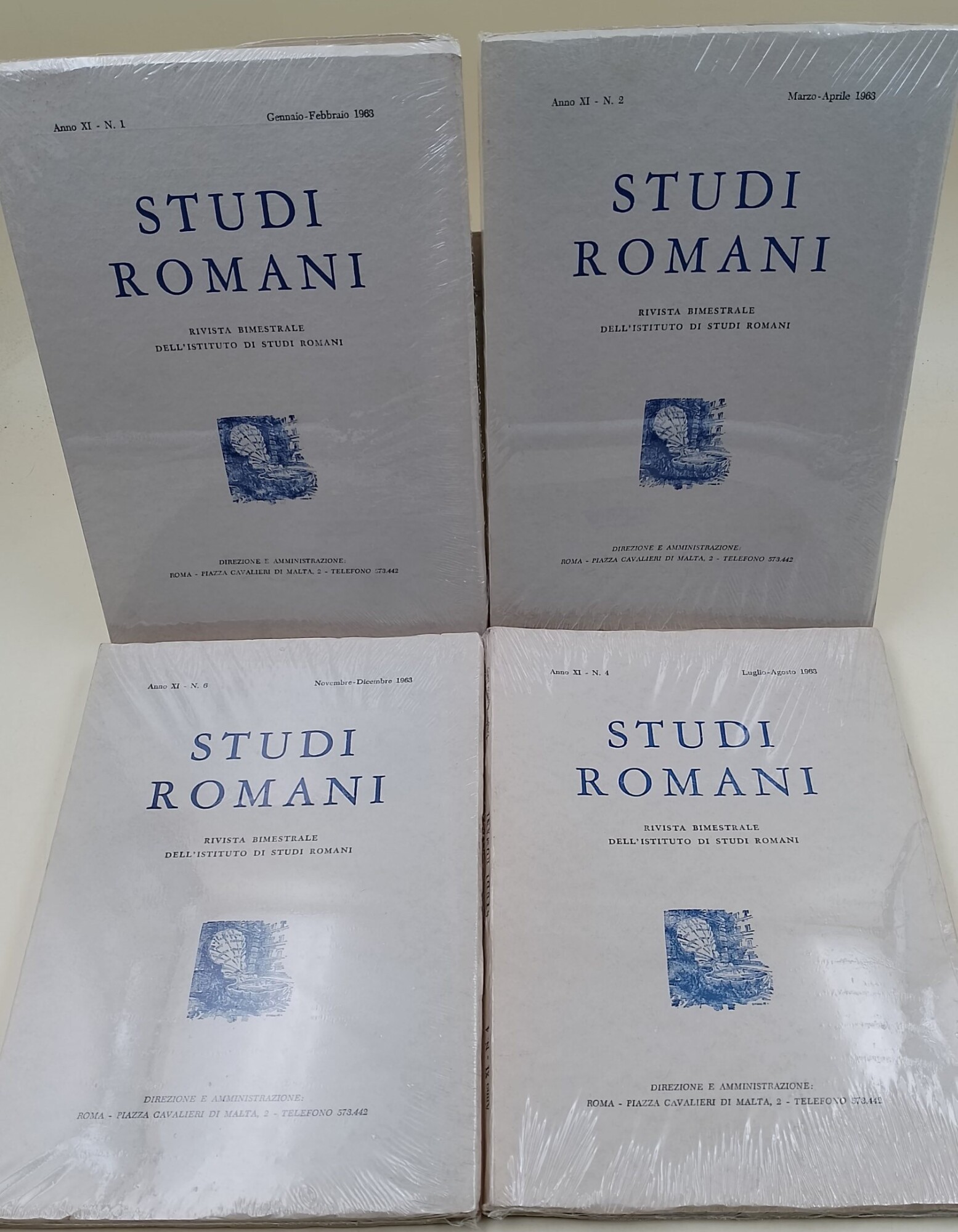 Studi Romani-Rivista bimestrale dell'Istituto di Studi Romani- Anno XI-4 voll.