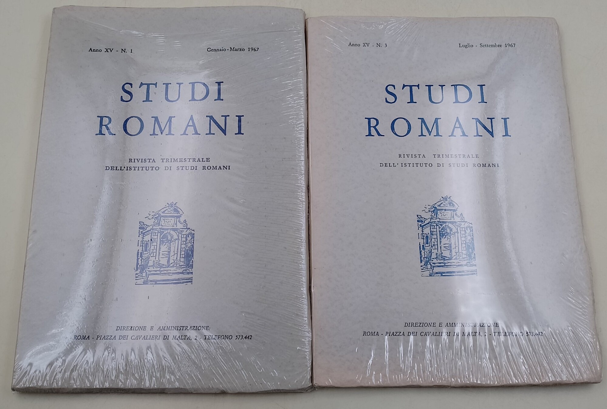 Studi Romani-Rivista trimestrale dell'Istituto di Studi Romani-Anno XV-2 voll. 1967