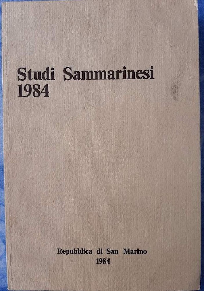 STUDI SAMMARINESI-SCIENZE ARTE E LETTERE 1984