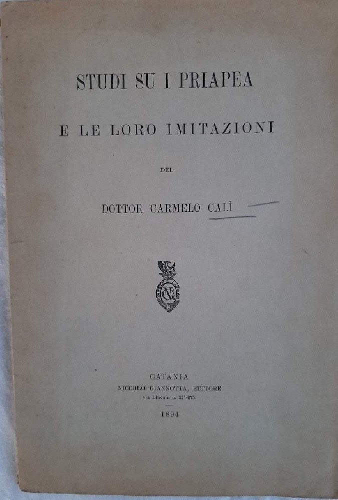 STUDI SU I PRIAPEA E LE LORO IMITAZIONI( 1849)