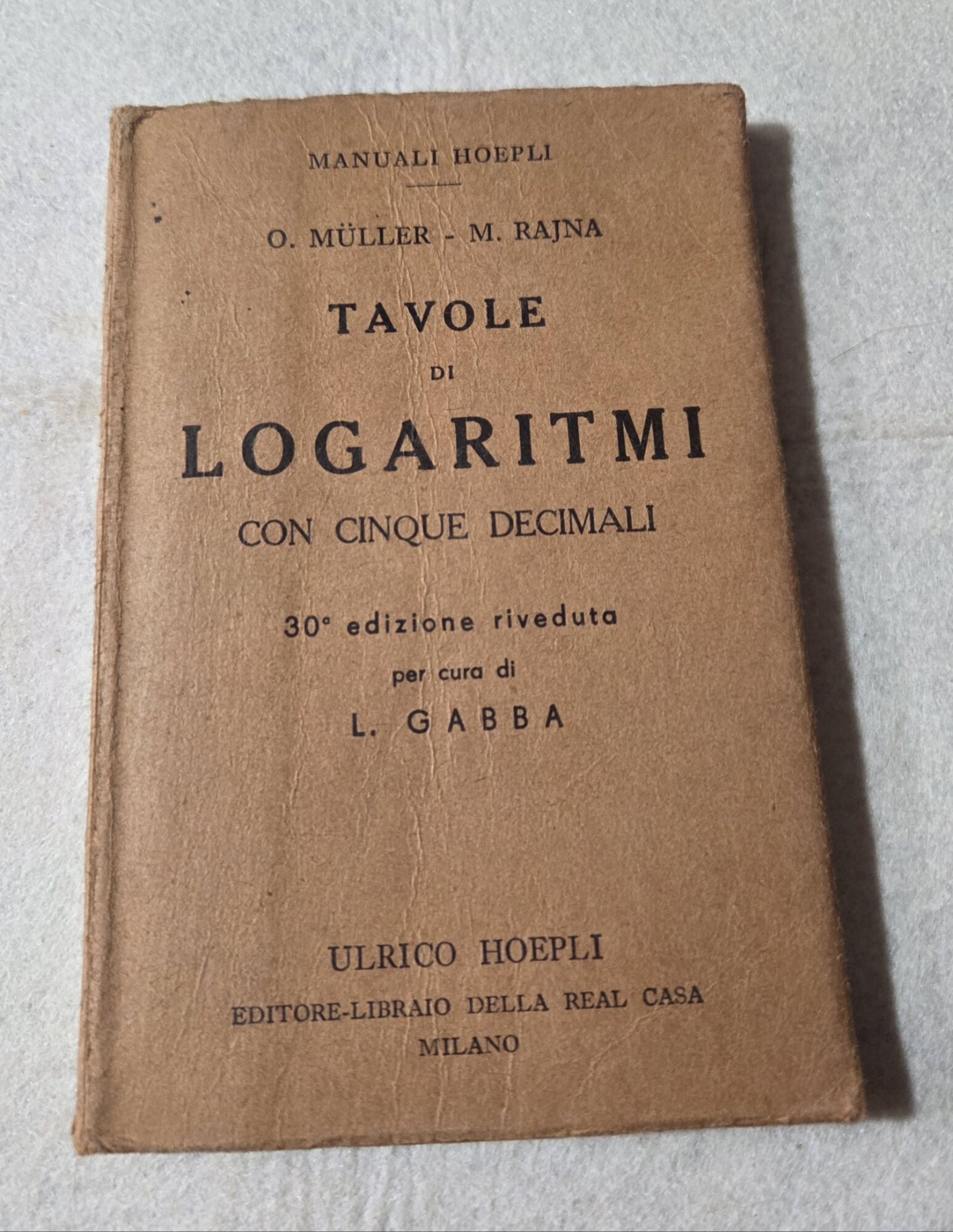 Tavole di logaritmi con cinque decimali