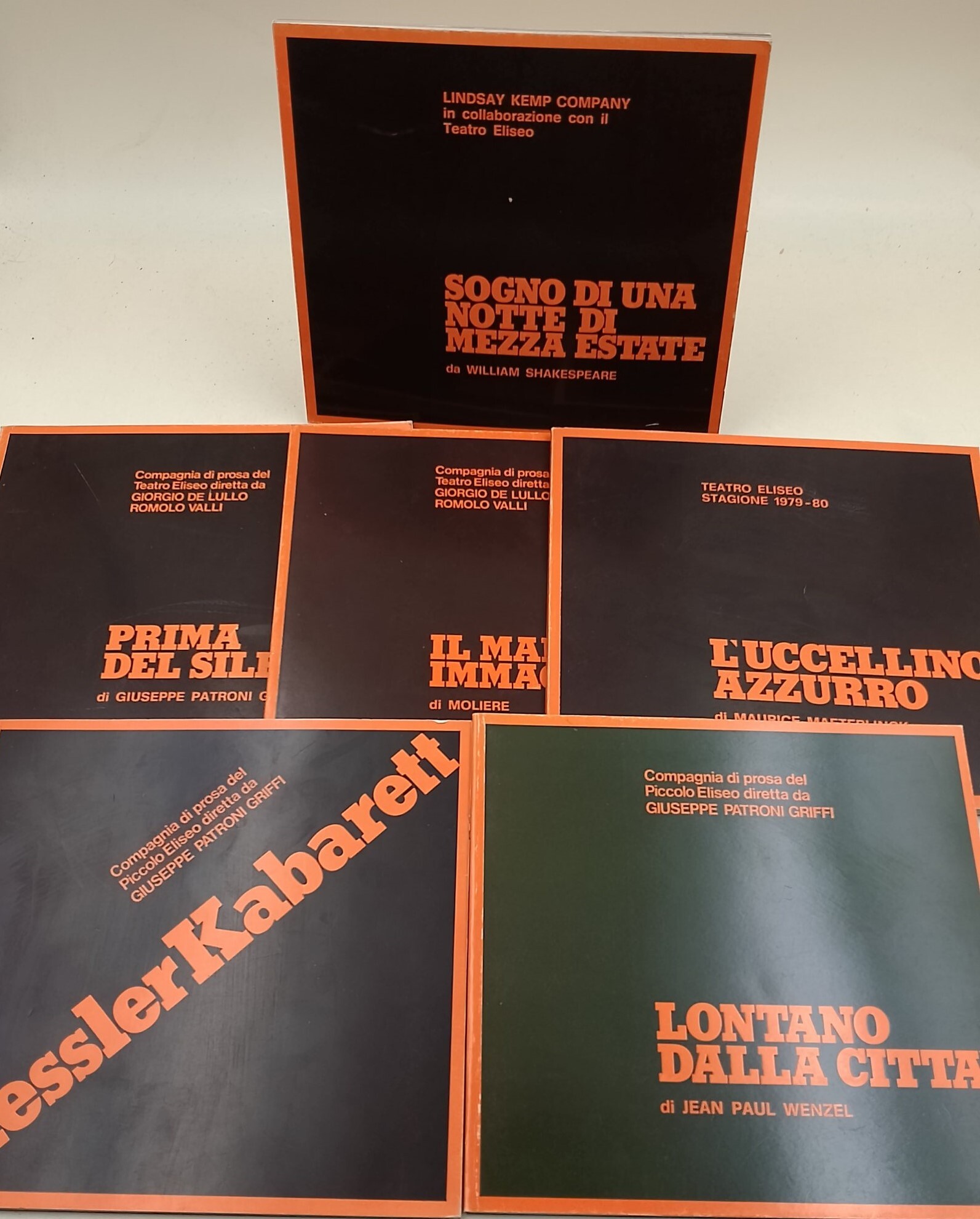 Teatro Eliseo-programmi di sala -6 voll. stagione teatrale 1978-79 e …