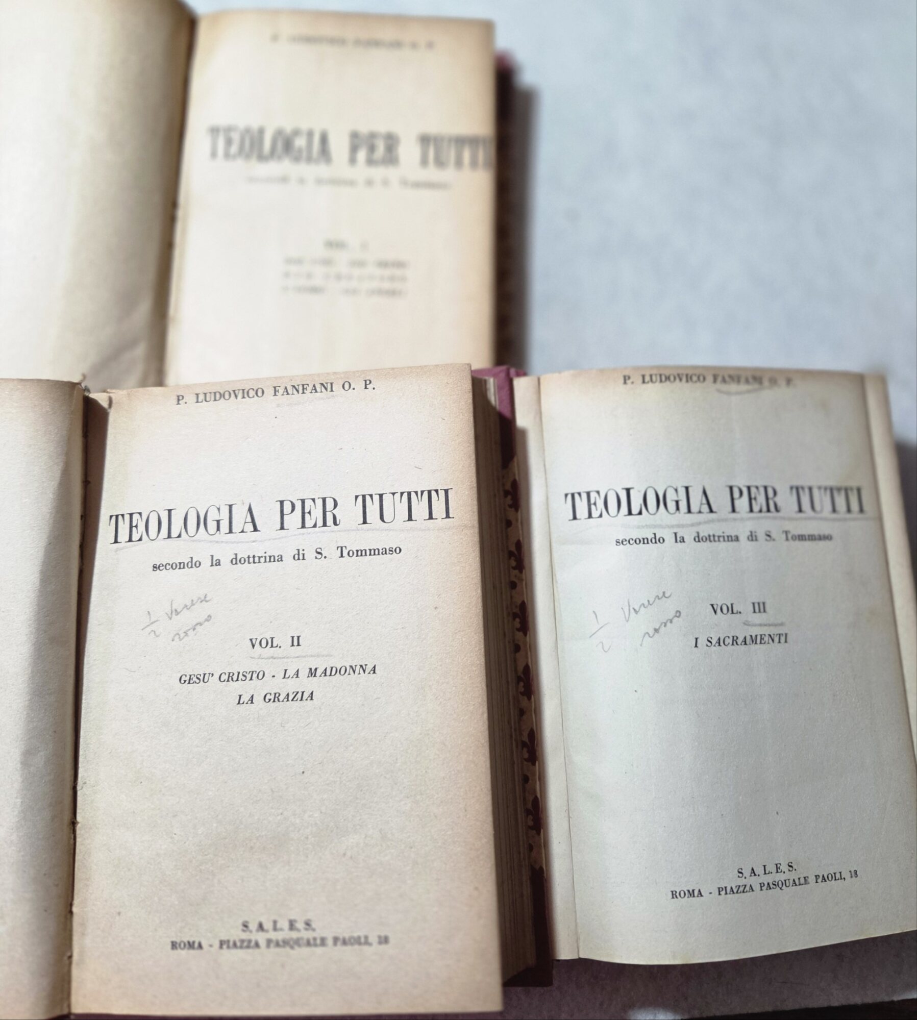 Teologia per tutti secondo la dottrina di S.Tommaso- 3 Voll.