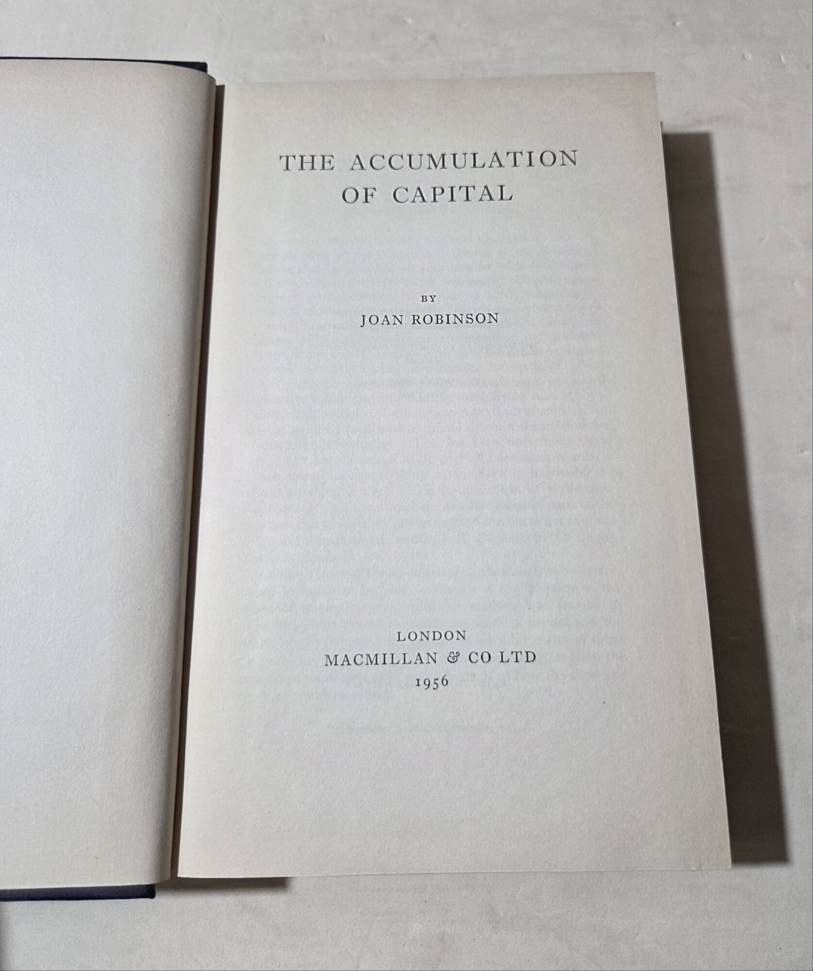 The accomulation of capital