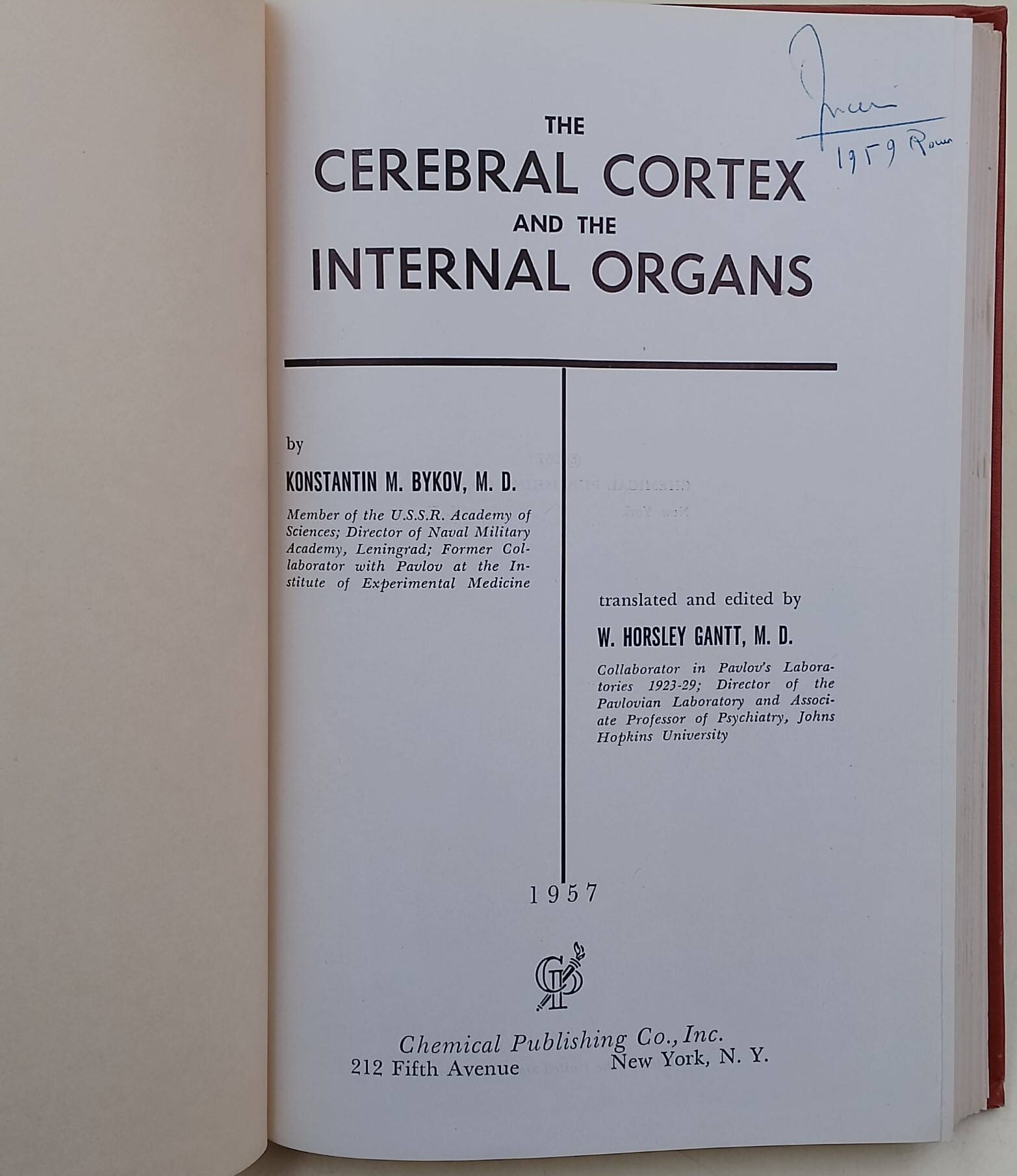 The cerebral cortex and the internal organs
