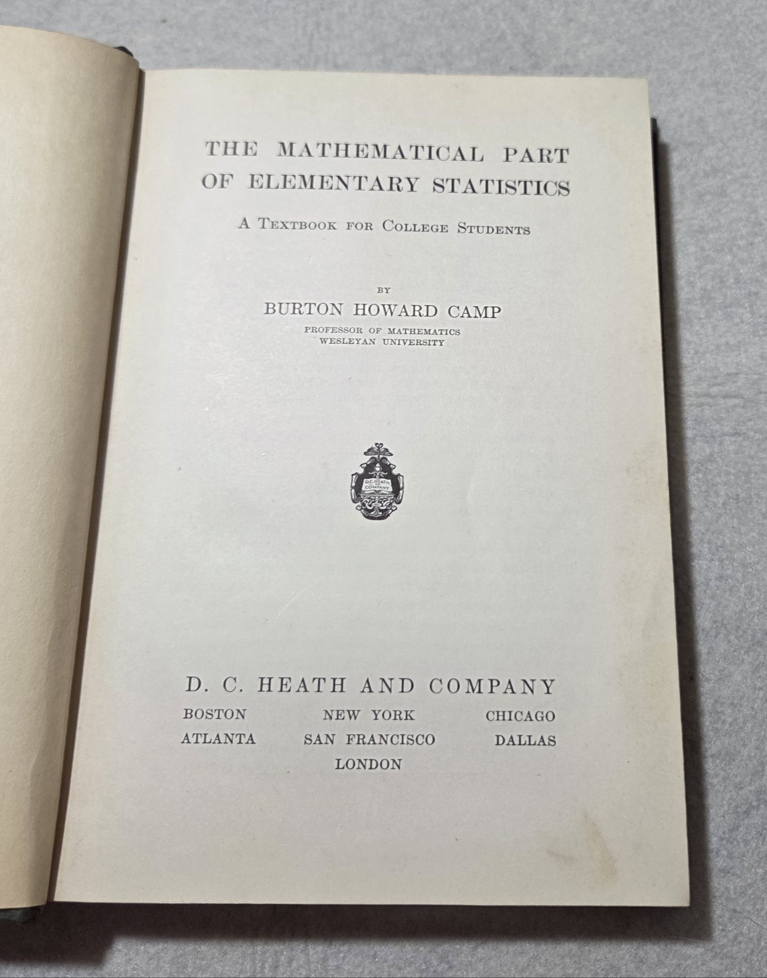 The mathematical part of elementary statistics